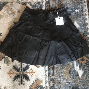 Blu Pepper Vegan Leather Skirt